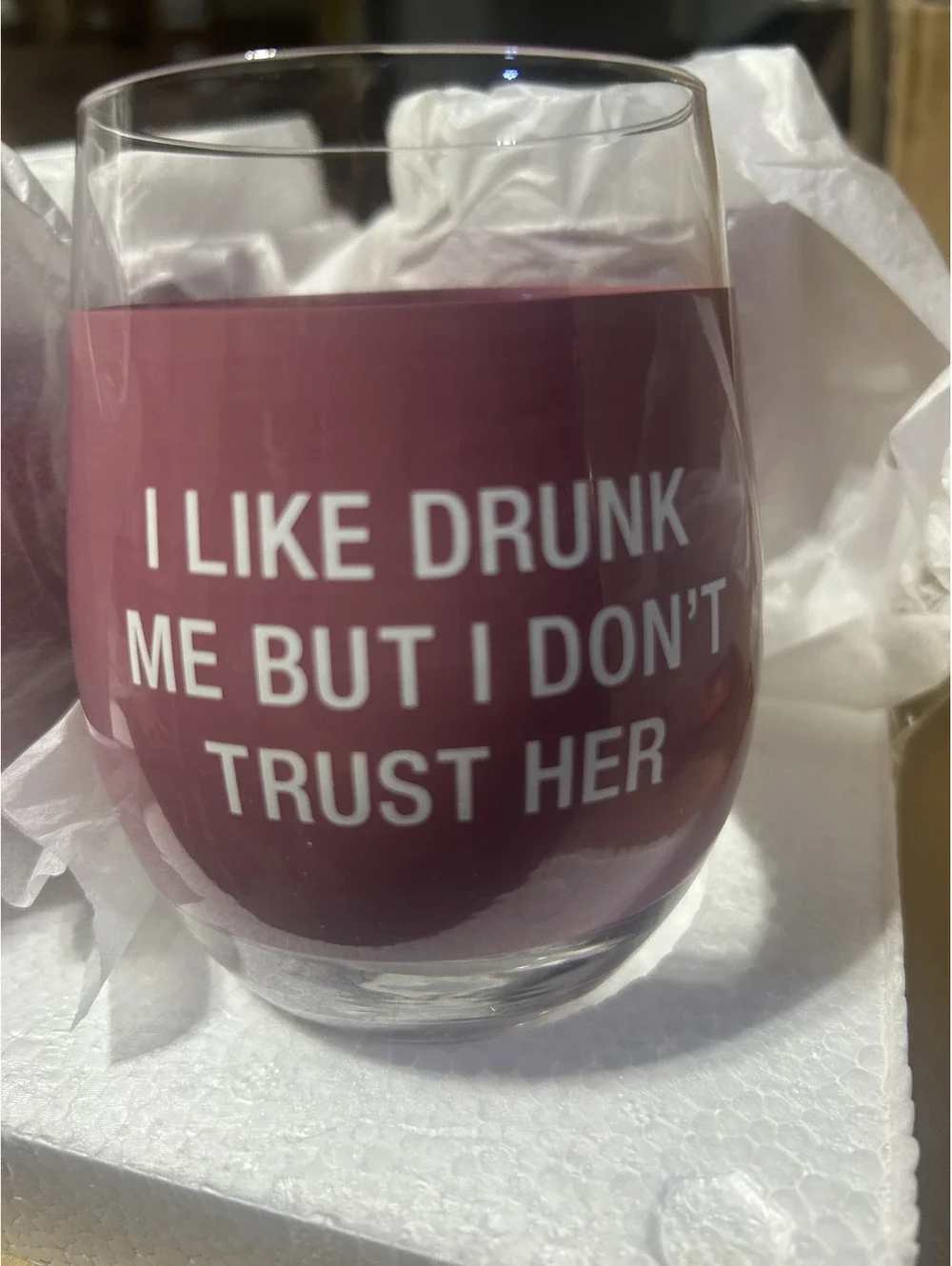 4‑Pack “I Like Drunk Me But I Don’t Trust Her”